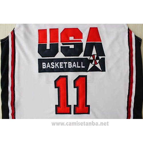 Camiseta USA 1992 Karl Malone #11 Blanco